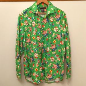 SpongeBob Patrick Christmas Dress Shirt Men's XL Button Up Down Suitmeister NWOT